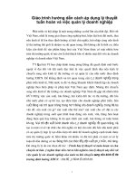 Giáo trình hướng dẫn cách áp dụng lý thuyết tuần hoàn và việc quản lý doanh nghiệp phần 1 doc