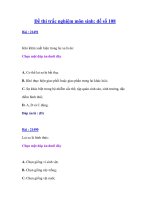 Đề thi trắc nghiệm môn sinh: đề số 108 pptx