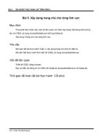 BÀI GIẢNG THỰC HÀNH LẬP TRÌNH WEB 2 - BÀI 5 doc