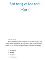 Sao băng và Sao chổi Phần 1 pps