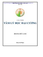 GIÁO TRÌNH: TÂM LÝ HỌC ĐẠI CƯƠNG - HOÀNG ĐỨC LÂM - 1 ppt
