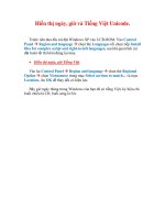 Thủ thuật Windows XP: Hiển thị ngày, giờ và Tiếng Việt Unicode. pps