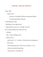 Giáo án lớp 1 môn Toán: Tên Bài Dạy : ĐỒNG HỒ. THỜI GIAN ppt