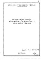tổng công ty hàng không việt nam chương trình an toàn hàng không của tổng công ty hàng không việt nam đề tài nghiên cứu xây dựng  hà nội 2002
