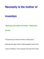 Necessity is the mother ofinvention doc