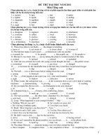ĐỀ THỬ ĐẠI HỌC NĂM 2011 Môn Tiếng Anh pps