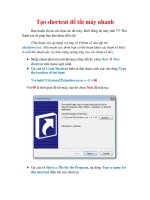 Thủ thuật Windows XP: Tạo shortcut để tắt máy nhanh docx