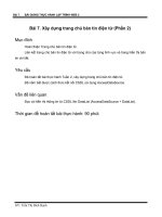 BÀI GIẢNG THỰC HÀNH LẬP TRÌNH WEB 2 - BÀI 7 doc