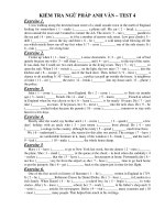 KIỂM TRA NGỮ PHÁP ANH VĂN – TEST 4 ppt