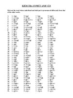 KIỂM TRA 15 PHÚT ANH VĂN doc