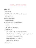 Giáo án lớp 1 môn Toán: Tên Bài Dạy : HAI MƯƠI – HAI CHỤC potx