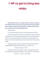 1 HP có giá trị bằng bao nhiêu pot