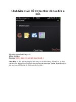 Clock King v1.22 Hỗ trợ báo thức với giao diện lạ mắt ppt