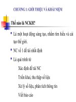 NGHIÊN CỨU KHOA HỌC THỦY SẢN - CHƯƠNG 1 pps