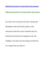 Describe the scene in my town early in the morning ppsx
