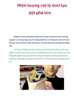 Hiện tượng vật lý mới tạo đột phá lớn ppt