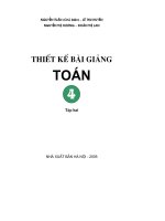 Thiết kế bài giảng toán 4 tập 2 part 1 pdf