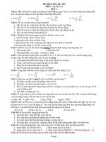 ĐỀ KIỂM TRA DỰ THI MÔN : VẬT LÝ 12 ĐỢT 1 ppt