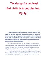 Tác dụng của các koại hình thiết bị trong dạy học Vật lý ppt