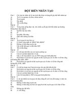 TRẮC NGHIỆM SINH HỌC:ĐỘT BIẾN NHÂN TẠO pot