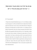 Hành trình từ “chuyên chính vô sản” đến “làm chủ tập thể” và “Nhà nước pháp quyền Việt Nam” – 2 ppt