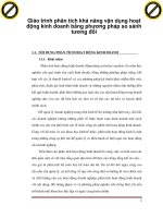 Giáo trình phân tích khả năng vận dụng hoạt động kinh doanh bằng phương pháp so sánh tương đối p1 pdf
