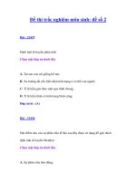 Đề thi trắc nghiệm môn sinh: đề số 2 pps