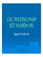 Bài giảng HIV : Các phương pháp xét nghiệm HIV part 1 ppsx