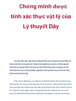 Chứng minh được tính xác thực vật lý của Lý thuyết Dây pps