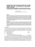 Báo cáo nghiên cứu khoa học: 