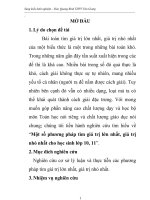 skkn một số phương pháp tìm giá trị lớn nhất giá trị nhỏ nhất cho lớp 10, 11