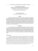 Báo cáo nghiên cứu khoa học: 