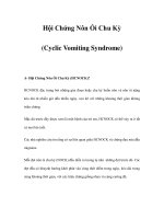 Hội Chứng Nôn Ói Chu Kỳ (Cyclic Vomiting Syndrome) ppt