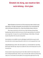 Einstein đã đúng, sao neutron làm xoắn không - thời gian pot