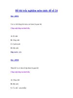 Đề thi trắc nghiệm môn sinh: đề số 24 ppt