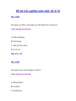 Đề thi trắc nghiệm môn sinh: đề số 16 pot