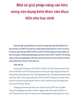 Một số giải pháp nâng cao khả năng vận dụng kiến thức vào thực tiễn cho học sinh pps