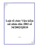Luật tổ chức Viện kiểm sát nhân dân 2002 số 34/2002/QH10 doc