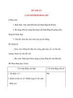 Giáo án lớp 4: KỸ THUẬT LÀM MÔ HÌNH ĐỒNG HỒ pptx