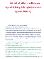 Vài nét về kiểm tra đánh giá học sinh bằng trắc nghiệm khách quan ( Phần 4) pptx