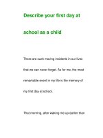 Describe your first day atschool as a child docx