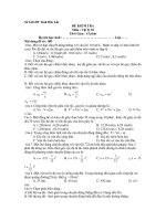 ĐỀ KIỂM TRA Môn Vật lý 10 - Nội dung đề số : 001 pptx