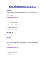 Đề thi trắc nghiệm môn sinh: đề số 120 doc