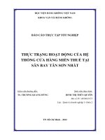 THỰC TRẠNG HOẠT ĐỘNG CỦA HỆ THỐNG CỬA HÀNG MIỄN THUẾ TẠI SÂN BAY TÂN SƠN NHẤT
