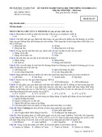 KỲ THI TỐT NGHIỆP TRUNG HỌC PHỔ THÔNG NĂM 2008 Môn thi: SINH HỌC, mã đề 327 docx