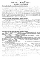 BÀI LUYỆN NGỮ PHÁP 1 – PHẦN THỜI THÌ doc