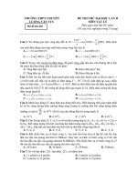 ĐỀ THI THỬ ĐẠI HỌC LẦN II MÔN VẬT LÝ - Mã đề thi 245 pdf