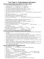 Test Topic 6 : Entertainment and sports pdf