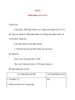 Giáo án lớp 4: TOÁN Nhân nhẩm với 9 và 11 ppt