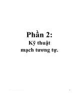 Kỹ thuật mạch tương tự - Chương 1 ppsx